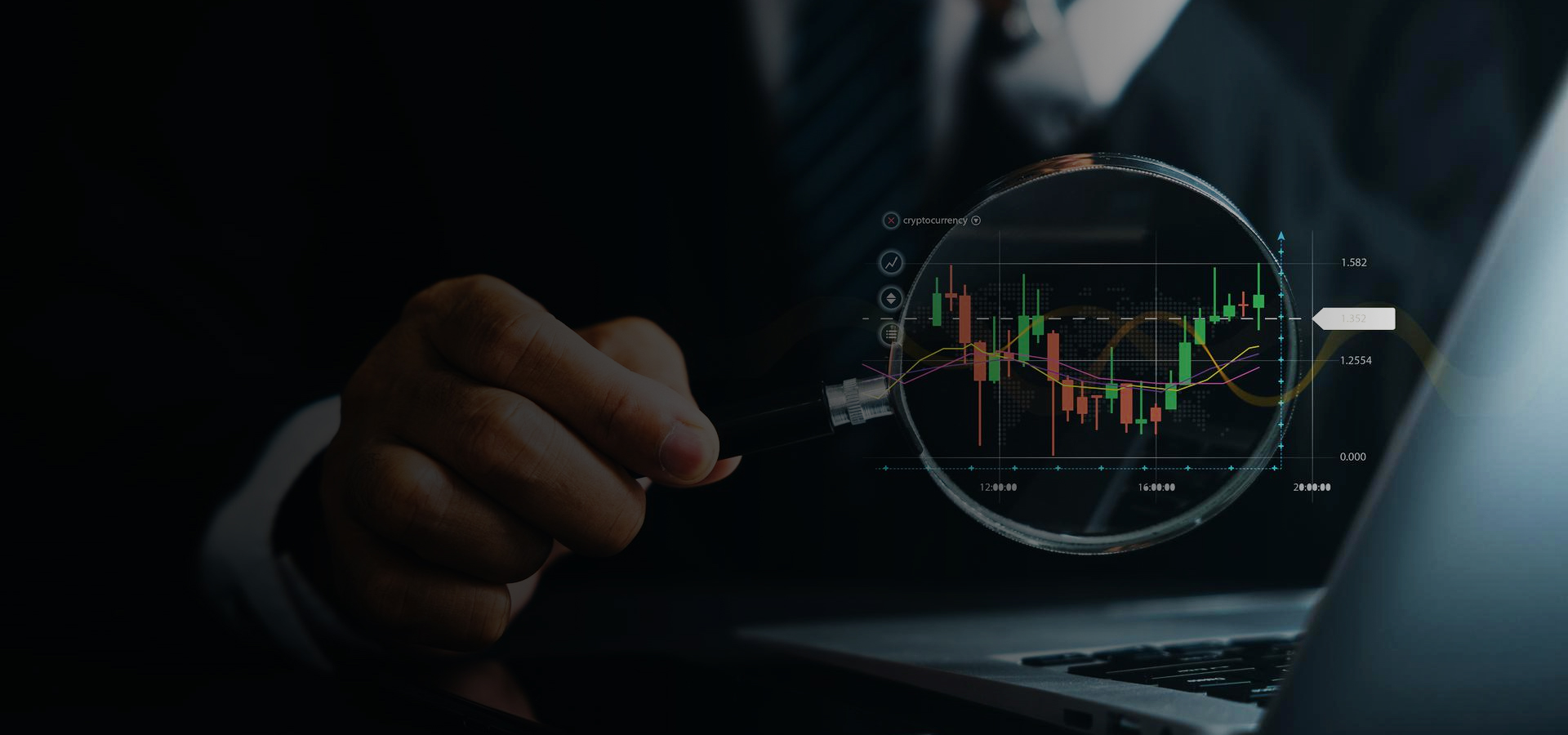 Trader monitoring leveraged market volatility